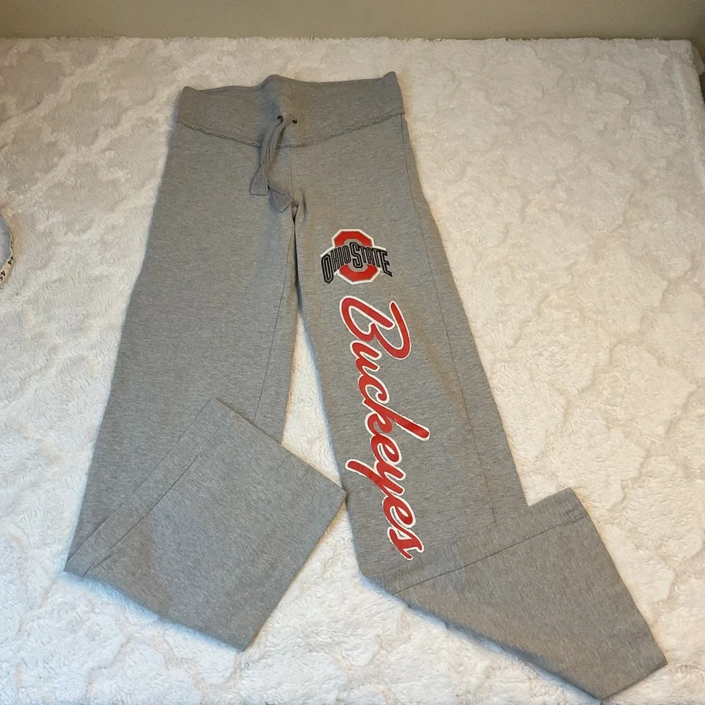 Pro Edge Ohio State Buckeyes Gray Sweatpants Women's S/P Wide Leg - Picture 1 of 7